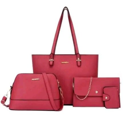 4 Pcs Combo Set Ladies Bag Red